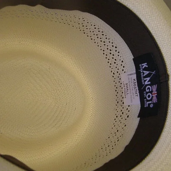 New Classic woven Kangol Fedora white,Small - Picture 2 of 2